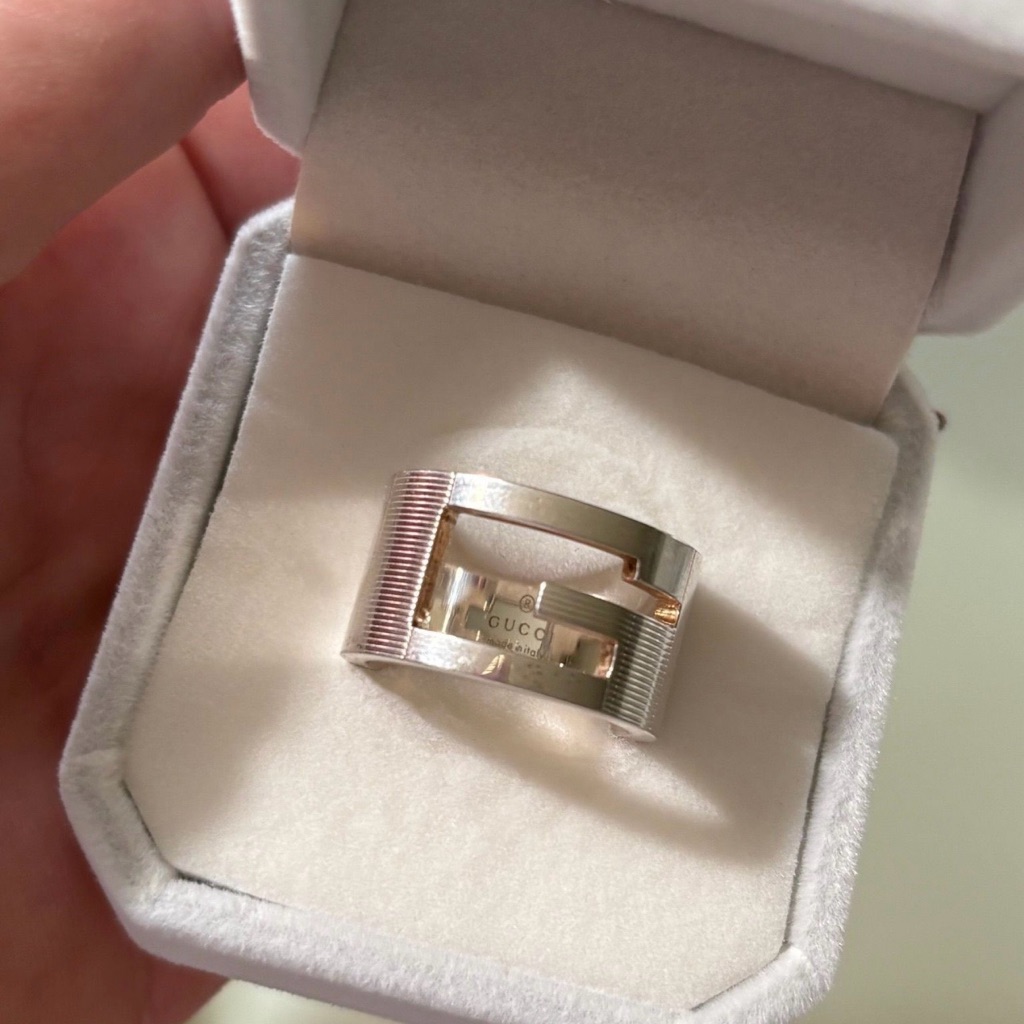Gucci Cutout G Ring Silver 925 Ring